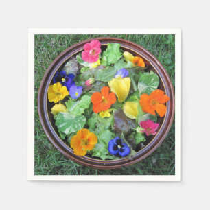 Serviette En Papier Papier à salade de fleurs Napkin
