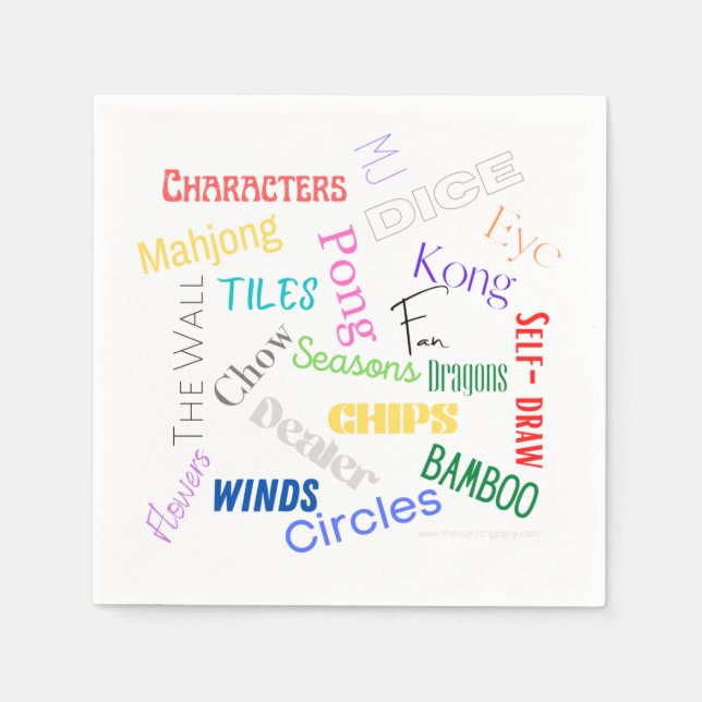 Serviette En Papier Papier à thème Mahjong (Devant)