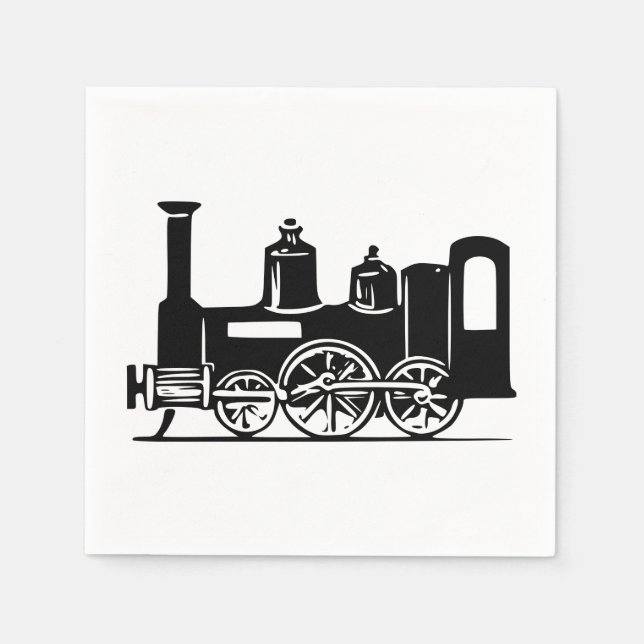 Serviette En Papier Papier à vapeur Locomotive (Devant)