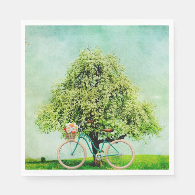 Serviette En Papier Papier à vélo Napkin (Devant)