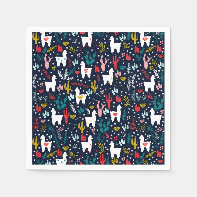 Serviette En Papier Papier Alpaca Napkin (Devant)