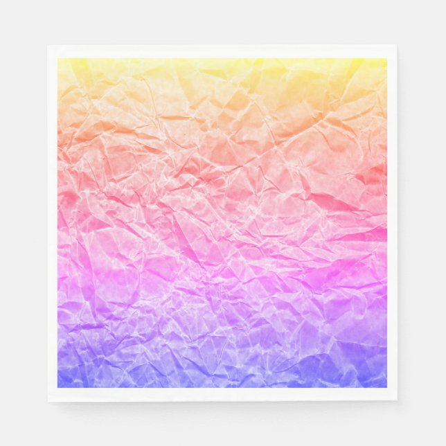 Serviette En Papier Papier arc-en-ciel recouvert (Devant)