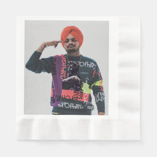 Serviette En Papier Papier avec sidhu Moosewala photo