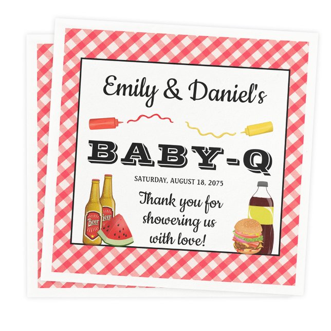 Serviette En Papier Papier Baby shower BBQ (Créateur téléchargé)