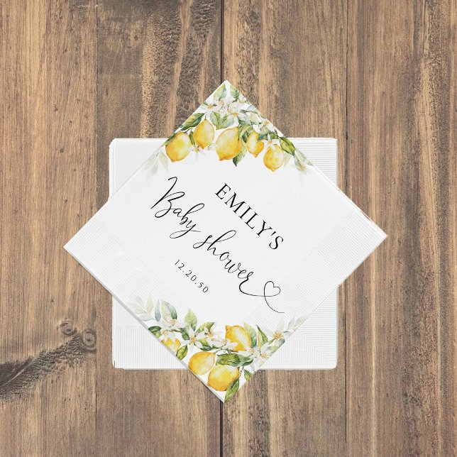 Serviette En Papier Papier Baby shower citron citron (Créateur téléchargé)