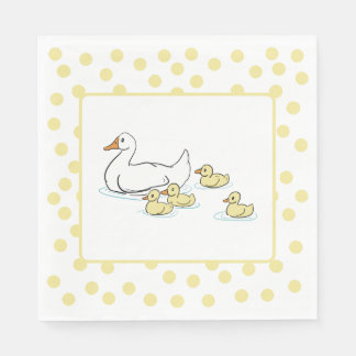 Serviette En Papier Papier Baby shower de canard et canard mère