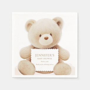 Serviette En Papier Papier Baby shower neutre pour l'ours en peluche