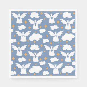 Serviette En Papier Papier Baptism Angel
