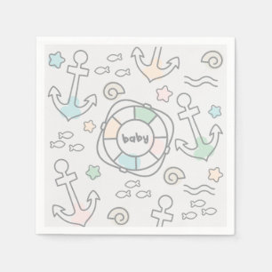 Serviette En Papier Papier bébé Ahoy