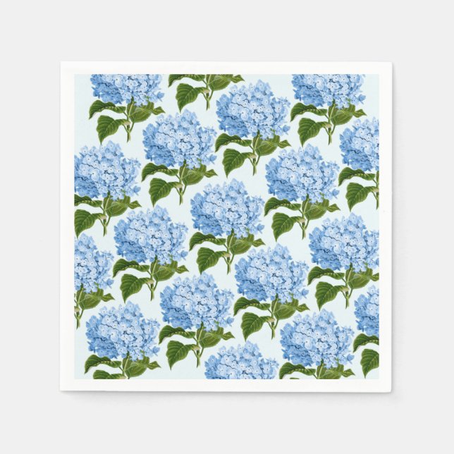 Serviette En Papier Papier bleu Hydrangea (Devant)