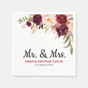 Serviette En Papier Papier Boho Russe Rouge Bourgogne