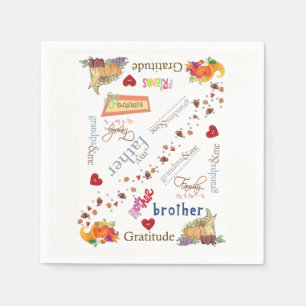 Serviette En Papier Papier Bon thanksgiving de serviettes Bless Our Ho