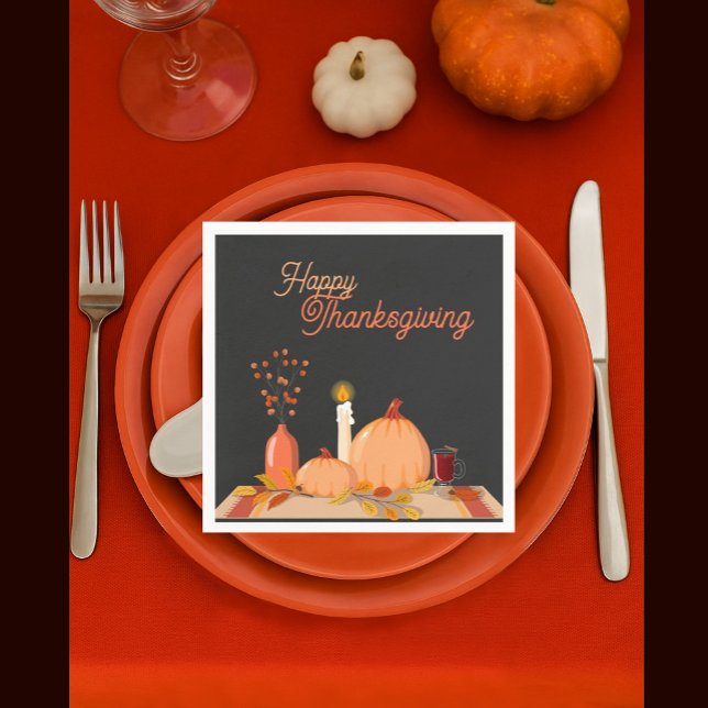 Serviette En Papier Papier Bon thanksgiving personnalisé (Créateur téléchargé)