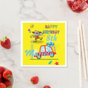 Serviette En Papier Papier, Bonne Voiture Clown Anniversaire