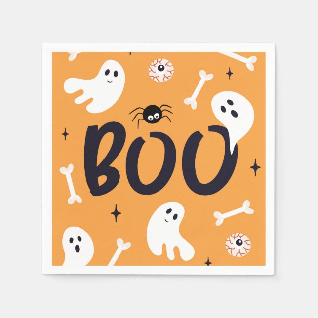 Serviette En Papier Papier Boo Ghosts (Devant)