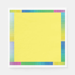 Serviette En Papier Papier Carré Multi Couleurs