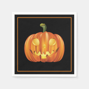 Serviette En Papier Papier Citrouille Halloween