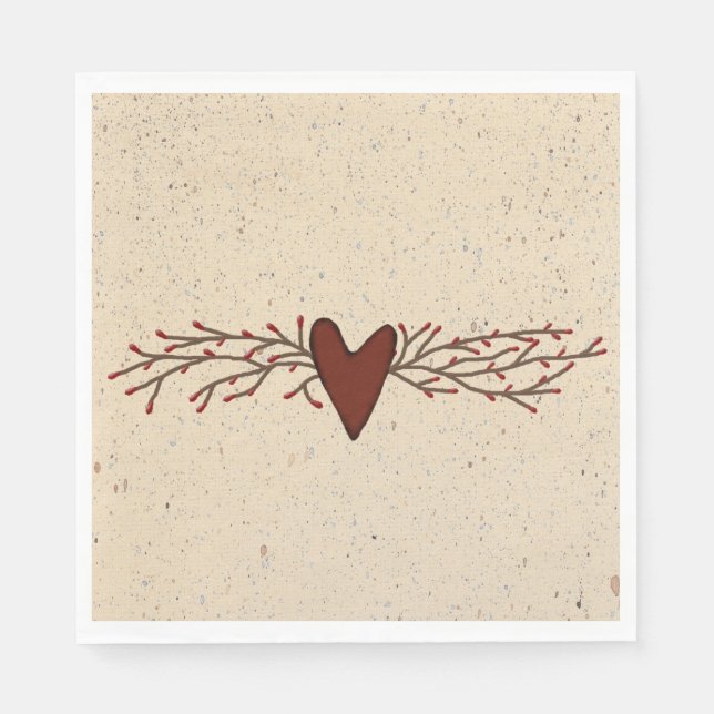 Serviette En Papier Papier Coeur Pip Berry (Devant)
