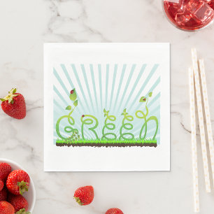 Serviette En Papier Papier Concept Vert