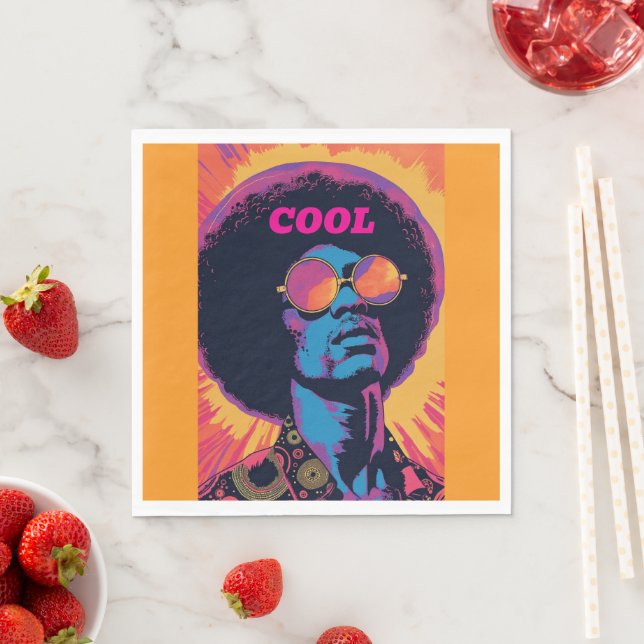 Serviette En Papier Papier cool/Retro (En situation)