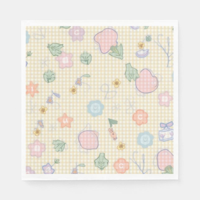 Serviette En Papier Papier coudre Flower (Modifier) (Devant)