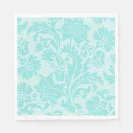 Serviette En Papier Papier damassé sarcelle
