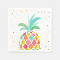 Papier d'ananas serviettes Anniversaire Tropical A