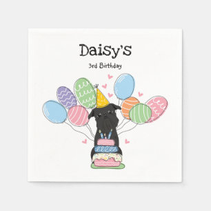 Serviette En Papier Papier d'anniversaire Black Brussels Griffon