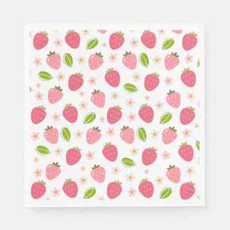 Serviette En Papier Papier d'anniversaire de fraise Napkin