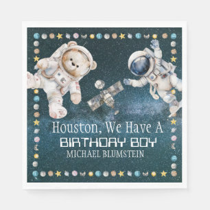 Serviette En Papier Papier d'anniversaire de l'espace extra-atmosphéri