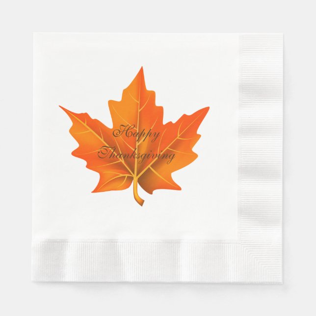 Serviette En Papier Papier d'automne Thanksgiving (Devant)