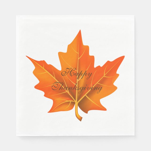 Serviette En Papier Papier d'automne Thanksgiving (Devant)
