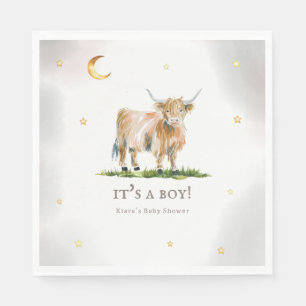 Serviette En Papier Papier de Baby shower pour vache Highland