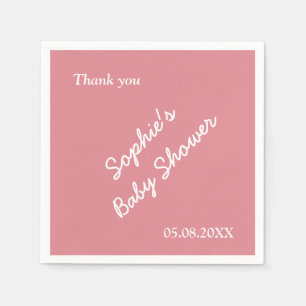 Serviette En Papier Papier de Baby shower rose pâle