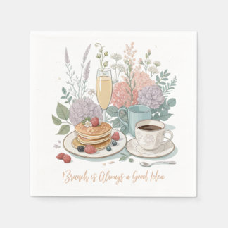 Serviette En Papier Papier de Brunch Floral