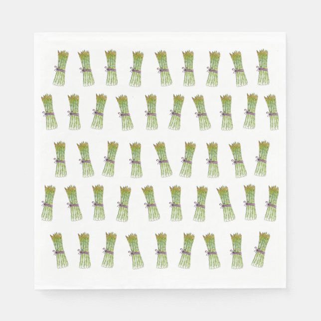 Serviette En Papier Papier de conception asperge (Devant)