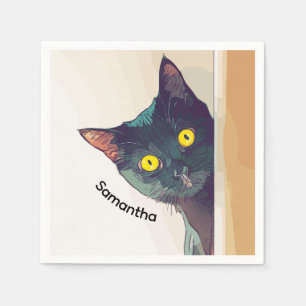 Serviette En Papier Papier de conception de chat de Pékin