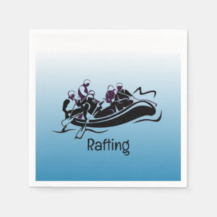 Serviette En Papier Papier de conception de Rafting en eau vive blanc
