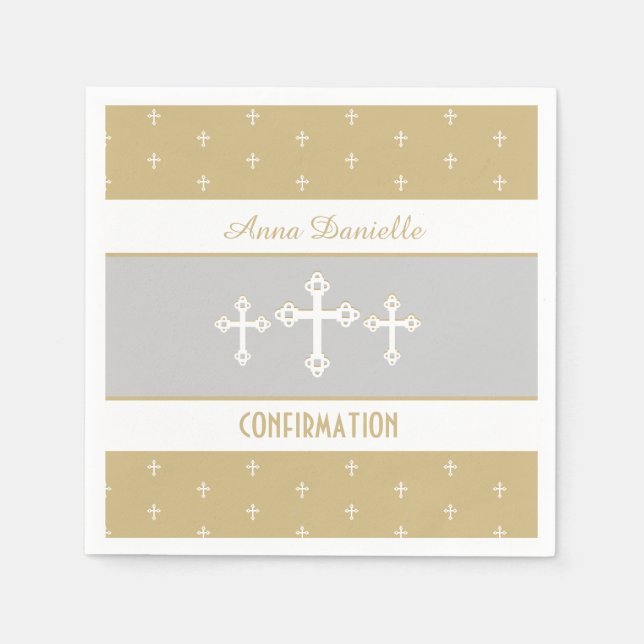 Serviette En Papier Papier de confirmation chrétien basé sur la foi (Devant)