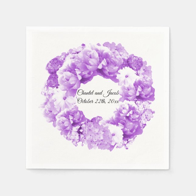 Serviette En Papier Papier de couronne violet monochromatique (Devant)