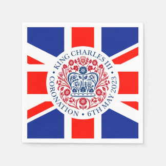 Serviette En Papier Papier de couronnement King Charles III