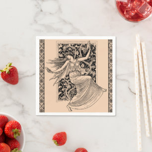Serviette En Papier Papier de danse vintage femme Napkin