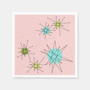 Serviette En Papier Papier de démarrage atomique rose Iconique