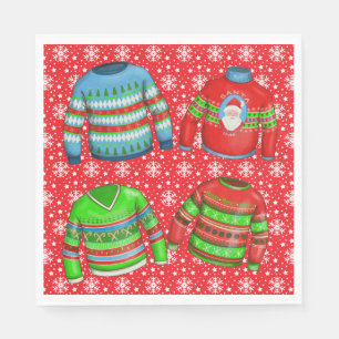 Serviette En Papier Papier de fête de Noël moche