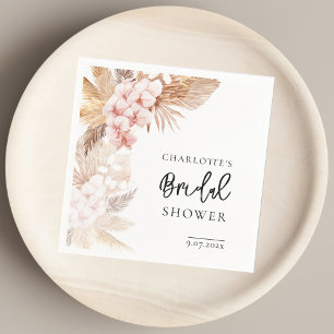 Serviette En Papier Papier de Fête des mariées en laiton rose floral P