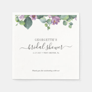 Serviette En Papier Papier de Fête des mariées Eucalyptus Botanical Gr