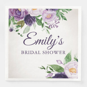 Serviette En Papier Papier de Fête des mariées gris lavande violet