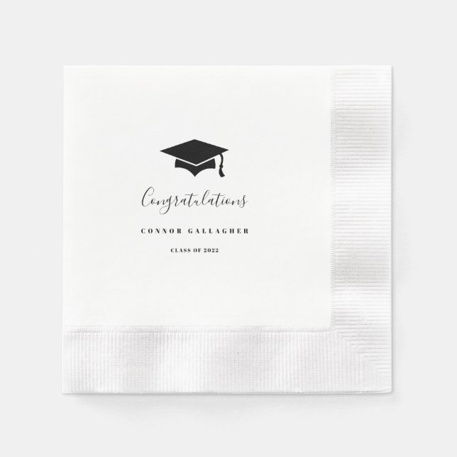 Serviette En Papier Papier de graduation personnalisé (Devant)