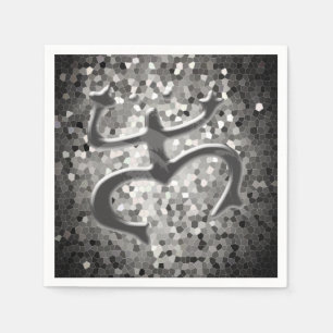 Serviette En Papier Papier de grenouille de Taino Coqui (noir/blanc)