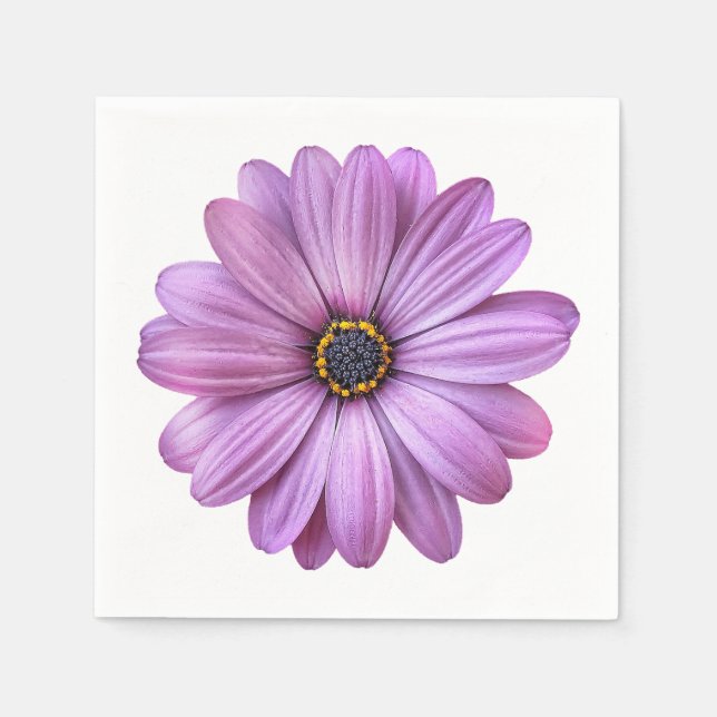Serviette En Papier Papier de la marguerite violet (Devant)